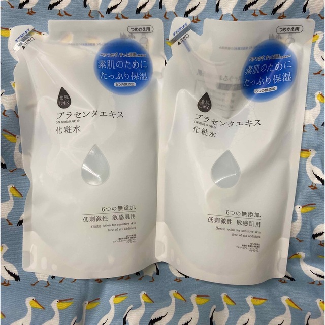 素肌しずく プラセンタエキス 化粧水 つめかえ用(450ml)    ２個セット コスメ/美容のスキンケア/基礎化粧品(化粧水/ローション)の商品写真