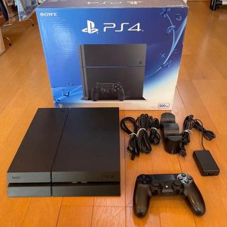 プレイステーション4(PlayStation4)のプレステ４　ジェット・ブラック CUH-1200A 【充電スタンド付】(家庭用ゲーム機本体)