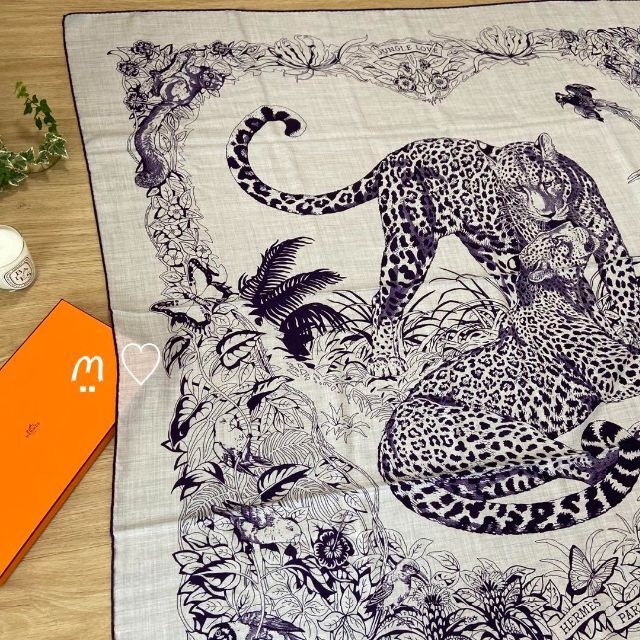 新版 Hermes - 140 ジャングルラブ 大判スカーフ 美品 HERMES エルメス