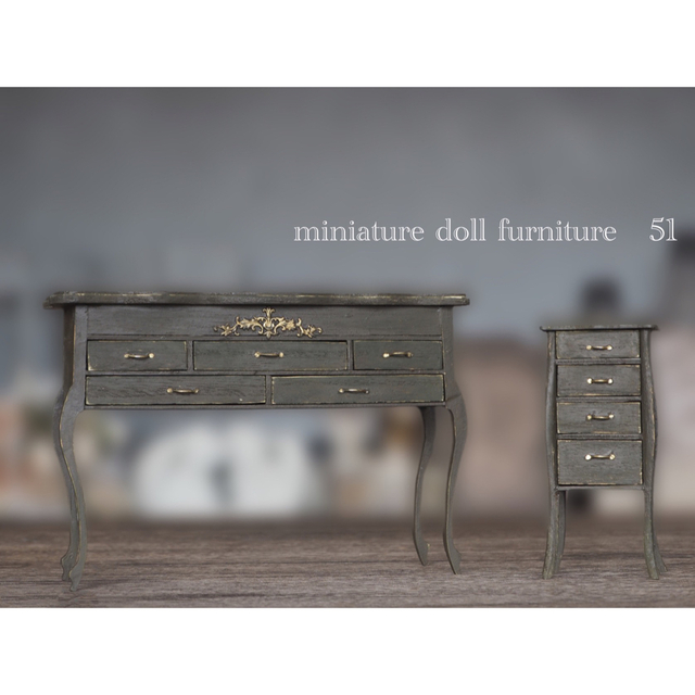 1/6 miniature doll furnitureアンティークチェストII