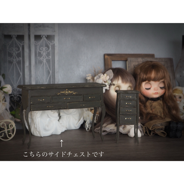 1/6 miniature doll furnitureアンティークチェストII