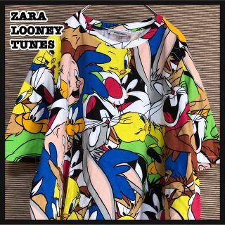 ザラ(ZARA)の【ザラ】ルーニーチューンズ　半袖Tシャツ 総柄　バッグスバニー　アニマルJZ(Tシャツ(半袖/袖なし))