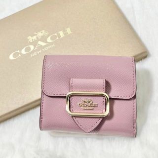 新品☆COACH コーチ 二つ折り 財布 レディース ピンク ダスティーローズ