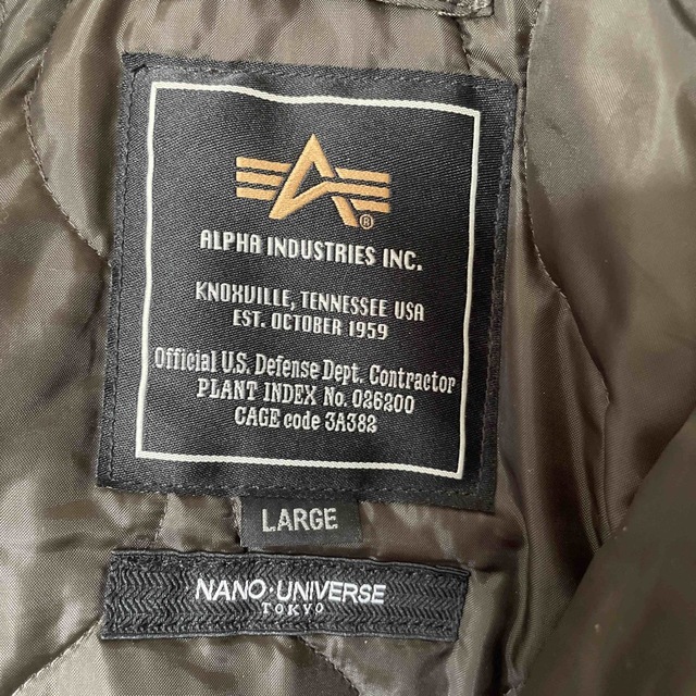 ALPHA INDUSTRIES(アルファインダストリーズ)のアルファインダストリー✖️ナノ・ユニバース　ミリタリージャケット メンズのジャケット/アウター(ミリタリージャケット)の商品写真