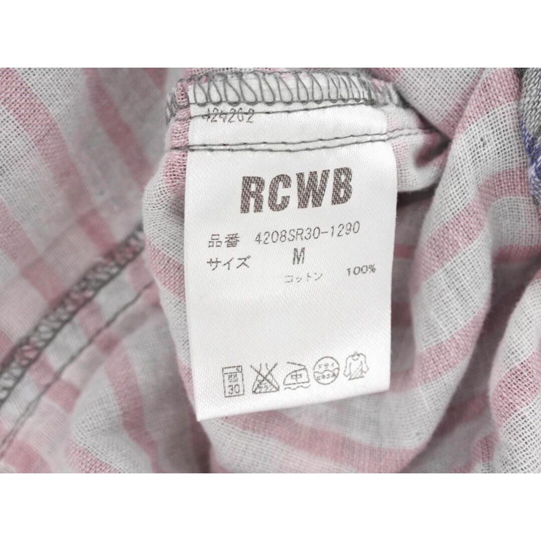 RODEO CROWNS(ロデオクラウンズ)のRCWB ロデオクラウンズワイドボール コットン チェック シャツ sizeM/ピンクｘグレー ■◇ レディース レディースのトップス(シャツ/ブラウス(長袖/七分))の商品写真