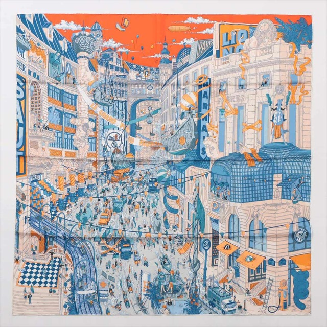 HERMES - エルメス カレ90 Le Grand Prix du Faubourg フ