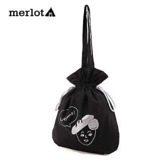 メルロー(merlot)のメルロー おしゃれなかつらぱん バッグ ブラック(トートバッグ)