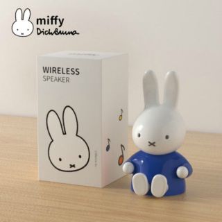 ミッフィー(miffy)の[MIPOW] ミッフィー 抱っこスマホスタンド スピーカー [ブルー](スピーカー)