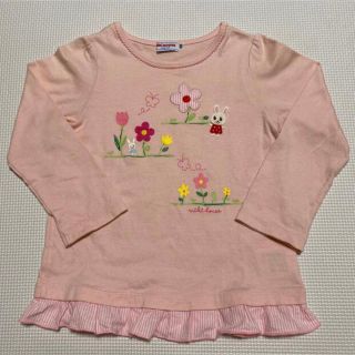 ミキハウス(mikihouse)の美品　ミキハウス　長袖　シャツ　トップス　100  ピンク(Tシャツ/カットソー)