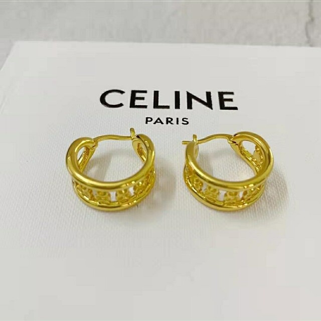 CELINE セリーヌ マカダム フープピアス トリオンフ www.anthonytours.com