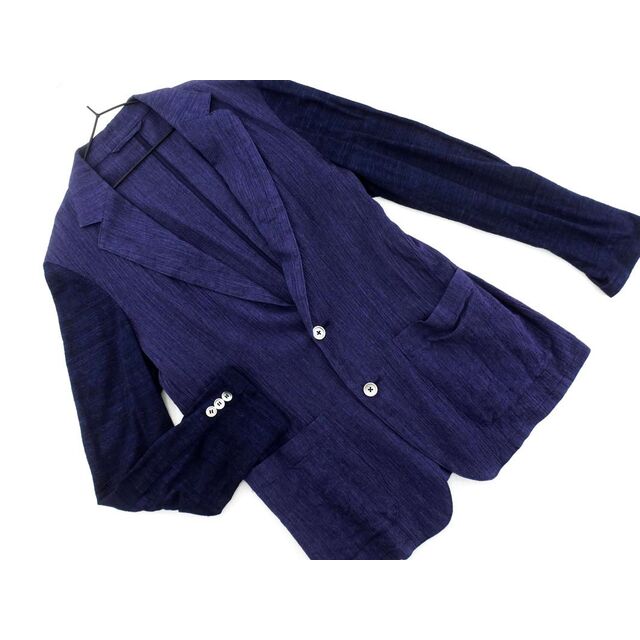 COMME CA MEN(コムサメン)のCOMME CA MEN コムサメン 切替 テーラード ジャケット sizeL/濃紺 ■◇ メンズ メンズのジャケット/アウター(テーラードジャケット)の商品写真