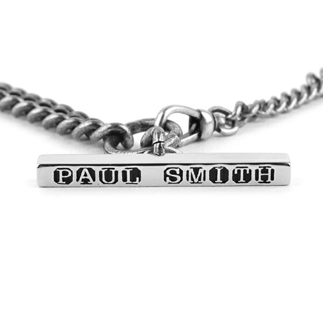 Paul Smith(ポールスミス)の新品 ポールスミス PAUL SMITH ネックレス NECKLACE T BAR シルバー メンズのアクセサリー(ネックレス)の商品写真