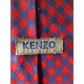 ケンゾー(KENZO)の【KENZO】美品ネクタイ　格子柄(ネクタイ)