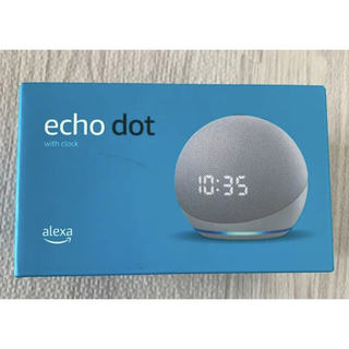 エコー(ECHO)の【未開封】Echo Dot 第4世代 時計付き グレーシャーホワイト(スピーカー)