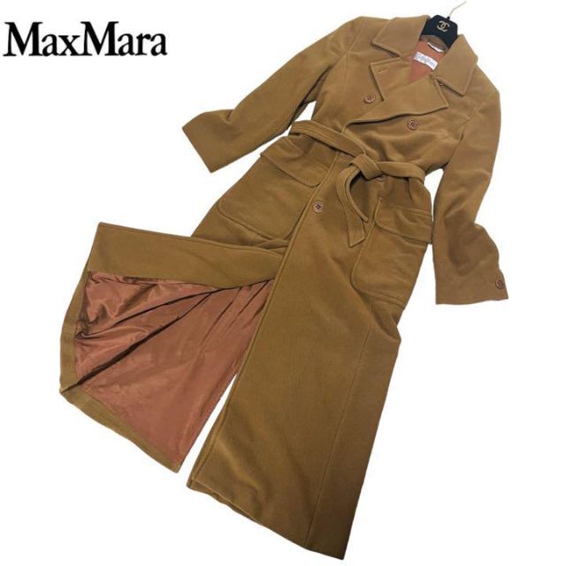 最高級 MaxMara マックスマーラ ロングコート マニュエラ ブラウン 40