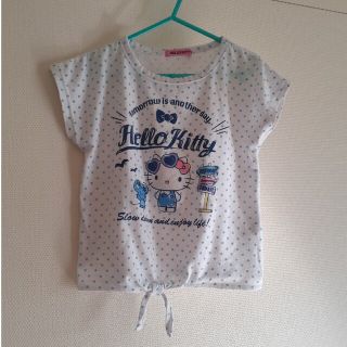 ハローキティ(ハローキティ)の110サイズ　HELLO KITTY　半袖Tシャツ　ドット柄(Tシャツ/カットソー)