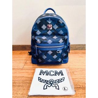 MCM 2way リュック　バックパック　ショルダーバッグ　ブルー