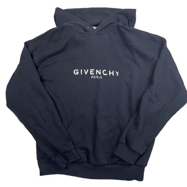 GIVENCHY ジバンシー　フロントロゴ　パーカー　黒　S