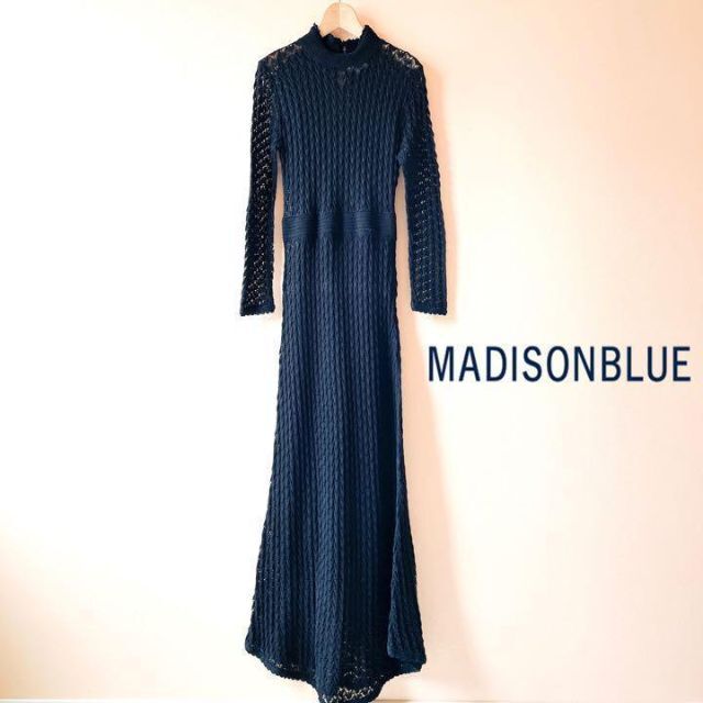 MADISONBLUE(マディソンブルー)のG&N117様専用✨マディソンブルー✨高級レースクロシェ  ロングドレス レディースのワンピース(ロングワンピース/マキシワンピース)の商品写真