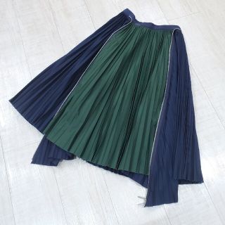 低反発 腰用 sacai サカイ ジップ ドッキング プリーツ バイカラー