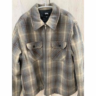 ステューシー(STUSSY)のstussy HEAVY BRUSH PLAID ZIP UP JACKET(ブルゾン)