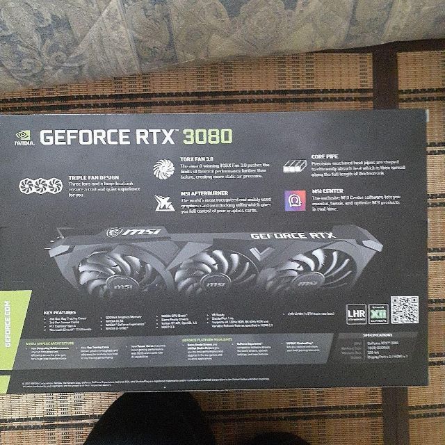 GeFoce RTX3080 VENTUS 3X PLUS 10G OC LHR