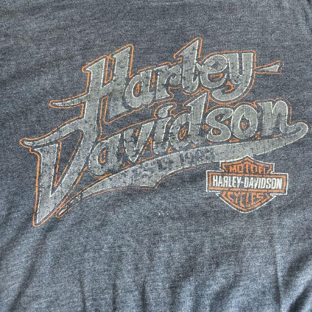 Harley Davidson(ハーレーダビッドソン)のハーレーダビッドソン 両面ビッグロゴ　Tシャツ　霜降りグレー　XL メンズのトップス(Tシャツ/カットソー(半袖/袖なし))の商品写真