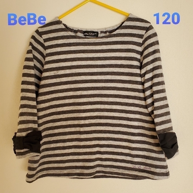 BeBe - 再値下げ❗BeBe ボーダートップス 120の通販 by トゥー's shop｜ベベならラクマ