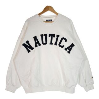 ノーティカ(NAUTICA)の★ノーティカ アーチロゴ スウェット ホワイト sizeM(スウェット)