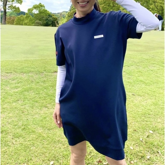 BRIEFING - BRIEFING GOLF 3D ロゴハイネックワンピース(ネイビー)の