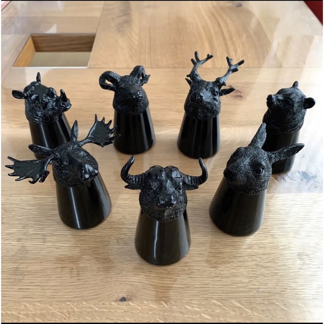 [未使用]Animal Shot Glass Blackキッチン/食器