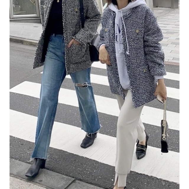 ★即納・完売品★ リヴドロワ 今季大注目のジャケット!ツイードフリンジジャケット