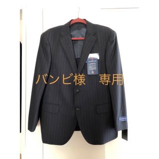 エルメネジルドゼニア(Ermenegildo Zegna)の新品　最高級イタリアゼニア生地仕立て　ダークネイビーストライプスーツ(セットアップ)