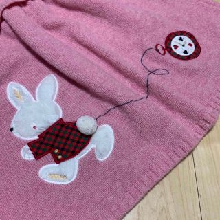 【ベビー服】familiar うさぎ刺繍入りワンピース（新品未使用）