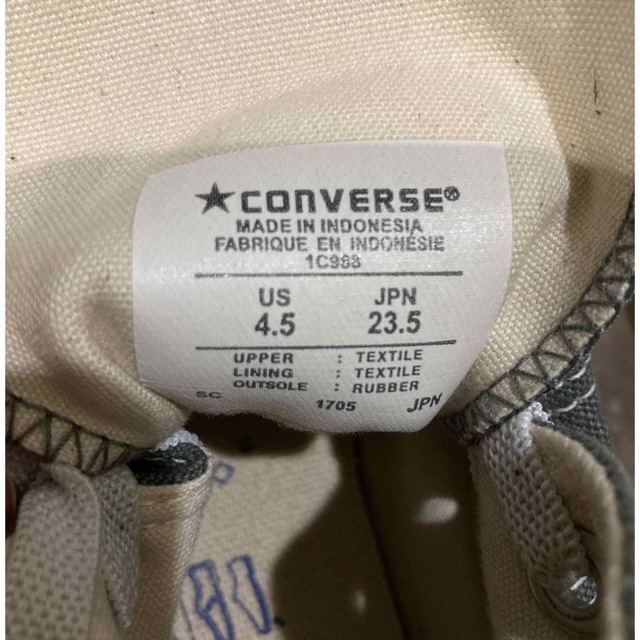 CONVERSE(コンバース)のconverse All starハイカット グレー 23.5cm レディースの靴/シューズ(スニーカー)の商品写真