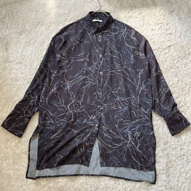 ROSE BUD original made【F】派手柄 ロング丈 シャツ intervention.ng