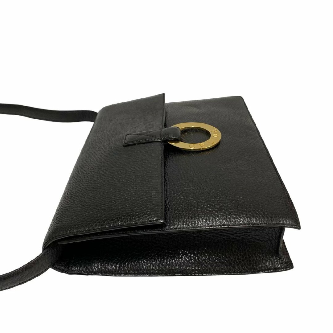 celine - 極 美品 CELINE セリーヌ サークル ロゴ 金具 レザー 本革