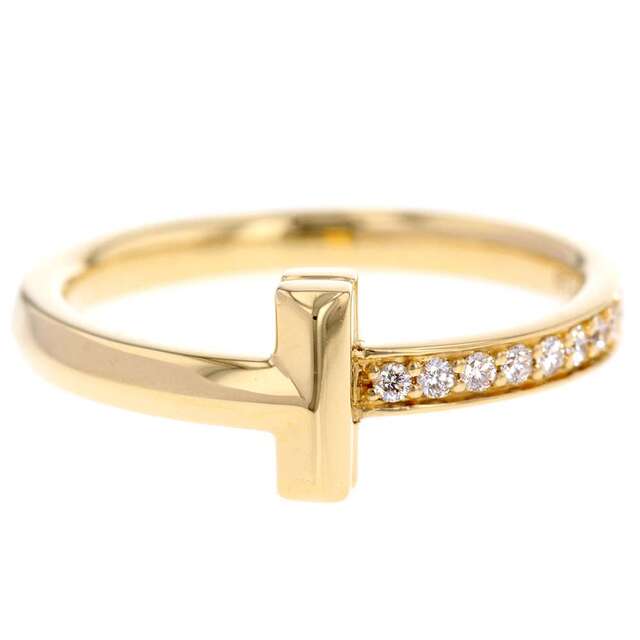 Tiffany & Co. - ティファニー リング T ワン ダイヤモンド 0.08ct K18YGイエローゴールド リングサイズ約13号 ジュエリー 指輪