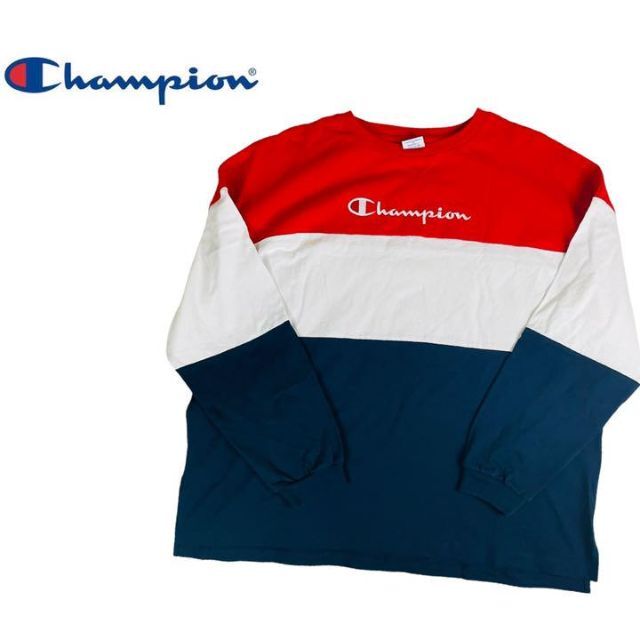 champion チャンピオン リブあり ロンT マルチカラー - Tシャツ