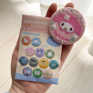 サンリオ(サンリオ)のサンリオ　刺繍缶バッジ　マイメロ(キャラクターグッズ)