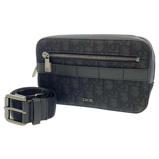 柔らかい ジャガード オブリーク ウエストバッグ ディオール Dior ピクセルベルトポーチ 黒 トロッター ボディバッグ Dior 2ESCA337YPN その他 オブリーク柄のボディバッグ