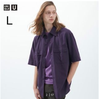 ユニクロ(UNIQLO)のUNIQLO U 2023SS オーバーサイズワークシャツ半袖(シャツ)