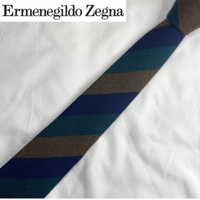 Ermenegildo Zegna(エルメネジルドゼニア)の美品Ermenegildo Zegna エルメネジルド ゼニア　ネクタイ メンズのファッション小物(ネクタイ)の商品写真