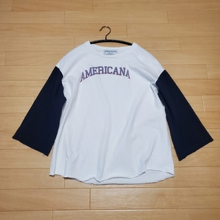 アメリカーナ(AMERICANA)の【美品】Americana　アメリカーナ　フットボール　Tシャツ　カットソー(Tシャツ(長袖/七分))