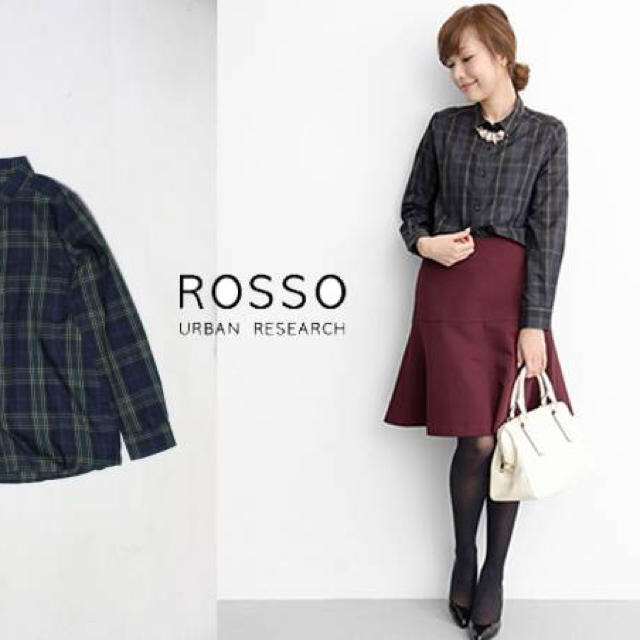 URBAN RESEARCH ROSSO(アーバンリサーチロッソ)の【１回のみ着用】URBAN RESEARCH ROSSO チェック シャツ レディースのトップス(シャツ/ブラウス(長袖/七分))の商品写真