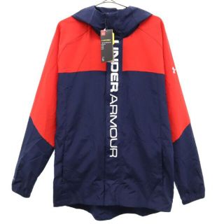 アンダーアーマー(UNDER ARMOUR)の未使用 アンダーアーマー HEATGEAR ロゴプリント ウインドブレーカー LG ネイビー×レッド UNDER ARMOUR トレーニング メンズ 【中古】  【230309】(その他)