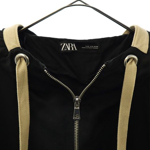 ZARA(ザラ)のザラ ジップパーカー S ブラック ZARA ブルゾン フード付 レディース 【中古】  【230309】 レディースのトップス(パーカー)の商品写真