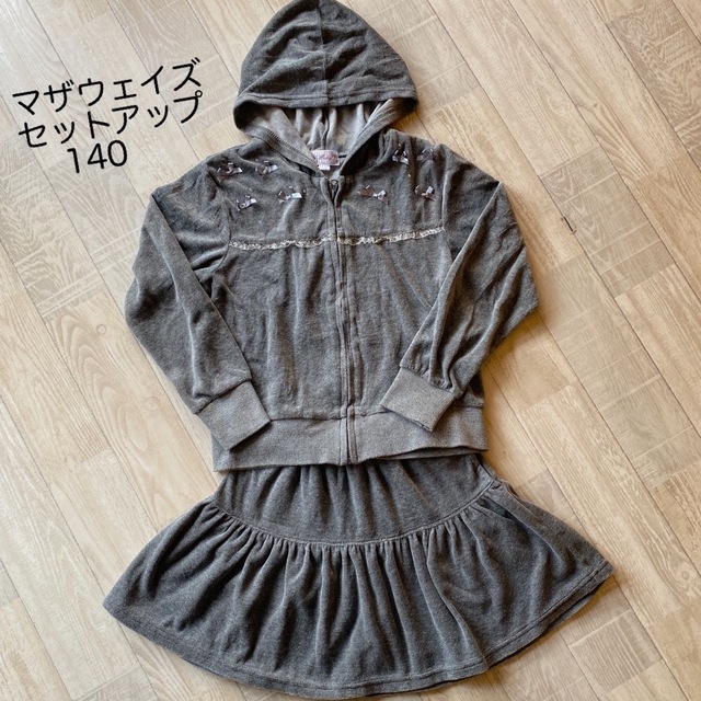 motherways(マザウェイズ)の▪motherways▪マザウェイズ▪リボン&レースベロアセットアップ＊140 キッズ/ベビー/マタニティのキッズ服女の子用(90cm~)(その他)の商品写真