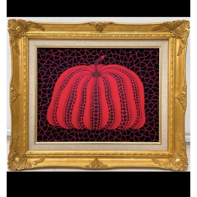 見事な創造力 油彩画 F6号 手描き 草間彌生 かぼちゃ(PUMPKIN)豪華
