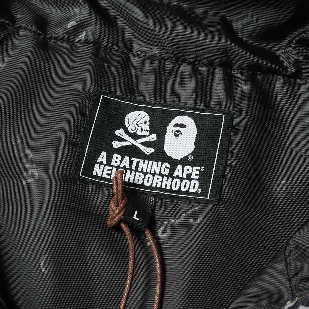 A BATHING APE ア ベイシング エイプ ジャケット NEIGHBORHOOD ネイバーフッド カモフラージュ スノボジャケット SNOWBOARD JACKET 22AW 迷彩 L アウター ブルゾン コラボ【メンズ】